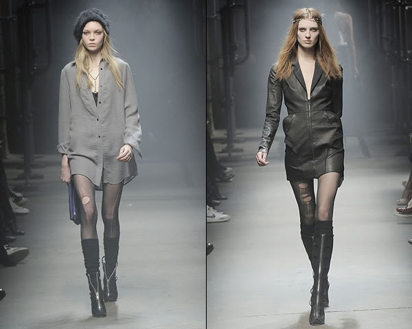 Laddered stockings at Alexander Wang A/W 2008